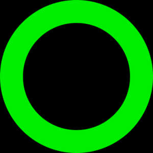 Vibrant Green Circleon Black Background PNG image with transparent background