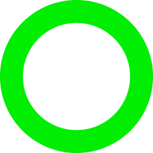 Vibrant Green Circleon Black Background PNG Image