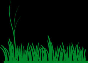 Vibrant Green Grass Silhouette PNG with transparent background