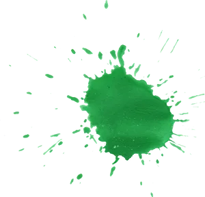 Vibrant Green Ink Splash PNG Image