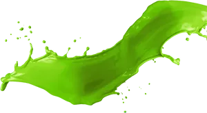 Vibrant Green Paint Splash PNG Image