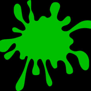 Vibrant Green Paint Splatter PNG image with transparent background