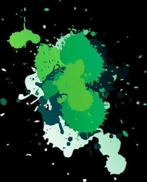 Vibrant_ Green_ Paint_ Splatter PNG image with transparent background