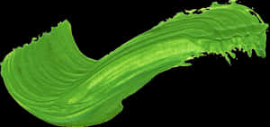 Vibrant Green Paint Stroke PNG