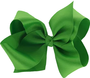 Vibrant Green Ribbon Bow PNG Image