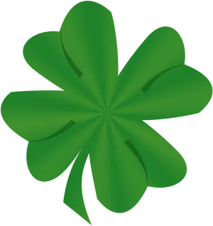 Vibrant Green Shamrock Graphic PNG Image