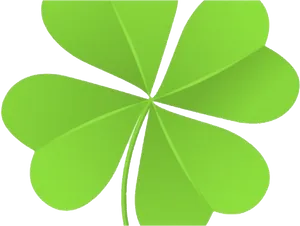 Vibrant Green Shamrock Graphic PNG Image