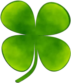 Vibrant Green Shamrock Illustration PNG Image