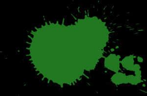 Vibrant_ Green_ Splatter_ Art PNG image with transparent background