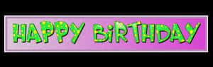 Vibrant Happy Birthday Banner PNG with transparent background