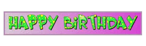 Vibrant Happy Birthday Banner PNG Image