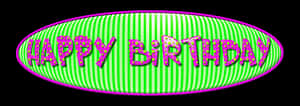 Vibrant Happy Birthday Graphic PNG image with transparent background