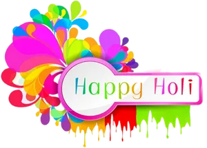 Vibrant_ Happy_ Holi_ Greeting PNG Image