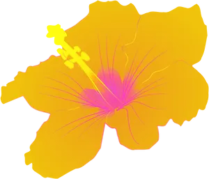 Vibrant_ Hawaiian_ Hibiscus_ Illustration PNG Image