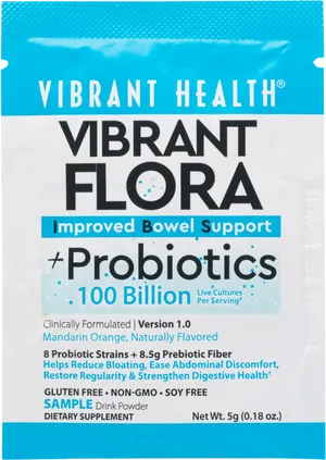 Vibrant Health Vibrant Flora Probiotics Packet PNG Image