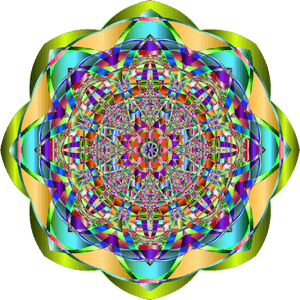 Vibrant Kaleidoscope Pattern PNG image with transparent background