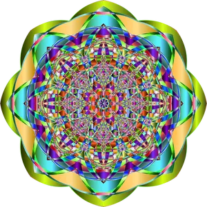 Vibrant Kaleidoscope Pattern PNG Image