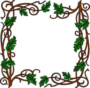 Vibrant_ Leafy_ Border_ Frame PNG Image