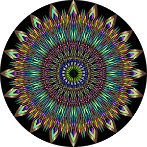 Vibrant Mandala Pattern PNG Image