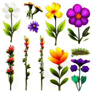 Vibrant Meadow Wildflowers PNG 06202024 PNG with transparent background