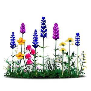 Vibrant Meadow Wildflowers PNG cpy PNG with transparent background