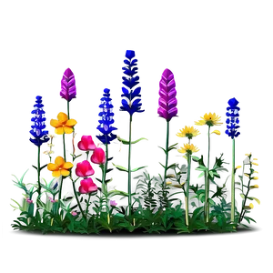 Vibrant Meadow Wildflowers Png Cpy PNG Image