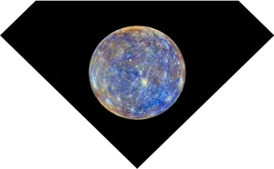 Vibrant Mercury Planet Space View PNG Image