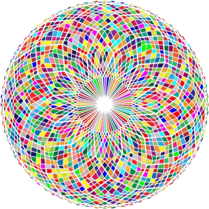 Vibrant Mosaic Sphere PNG Image