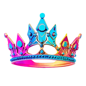 Vibrant Neon Crown Graphic Png 06272024 PNG Image