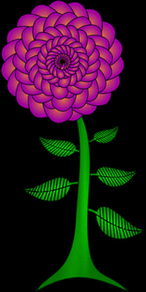 Vibrant Neon Flower Art PNG image with transparent background