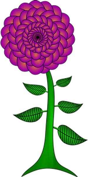 Vibrant Neon Flower Art PNG Image