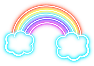 #arco Iris🌈 #arcoiris #art #neon #tumblr #glich #stars - Illustration, HD Png Download PNG image with transparent background