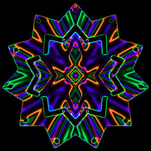 Vibrant Neon Star Pattern PNG image with transparent background