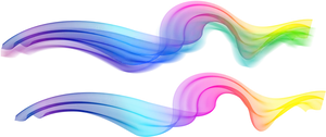 Vibrant Neon Wave Design PNG Image