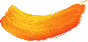 Vibrant Orange Brush Stroke PNG Image