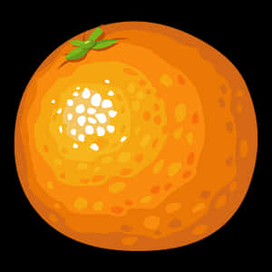 Vibrant Orange Cartoon Illustration PNG image with transparent background