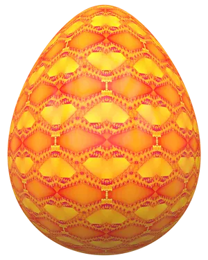 Vibrant Orange Easter Egg Pattern PNG Image