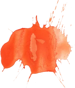 Vibrant Orange Ink Splash PNG Image