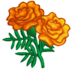 Vibrant Orange Marigolds Illustration PNG Image