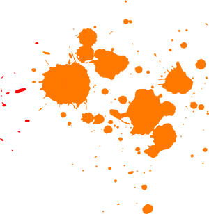 Vibrant_ Orange_ Paint_ Splash_on_ Black_ Background PNG Image