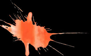 Vibrant Orange Paint Splashon Black PNG with transparent background