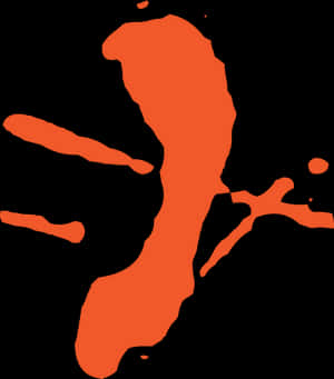 Vibrant Orange Paint Splatter PNG image with transparent background