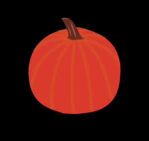 Vibrant Orange Pumpkin Illustration PNG image with transparent background