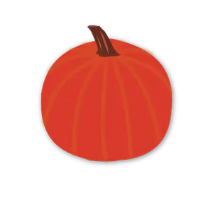 Vibrant Orange Pumpkin Illustration PNG Image