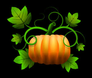 Vibrant Orange Pumpkin Illustration PNG image with transparent background