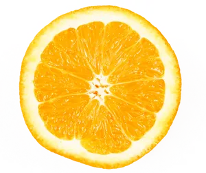 Vibrant Orange Slice Against Black Background PNG Image