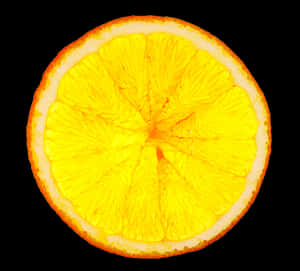 Vibrant Orange Slice Closeup PNG image with transparent background