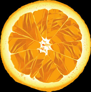 Vibrant Orange Slice Illustration PNG image with transparent background