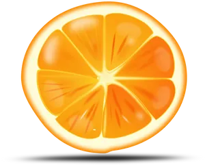 Vibrant Orange Slice Illustration PNG Image