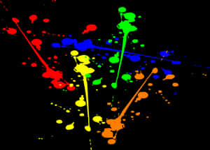 Vibrant Paint Splatter Art PNG with transparent background
